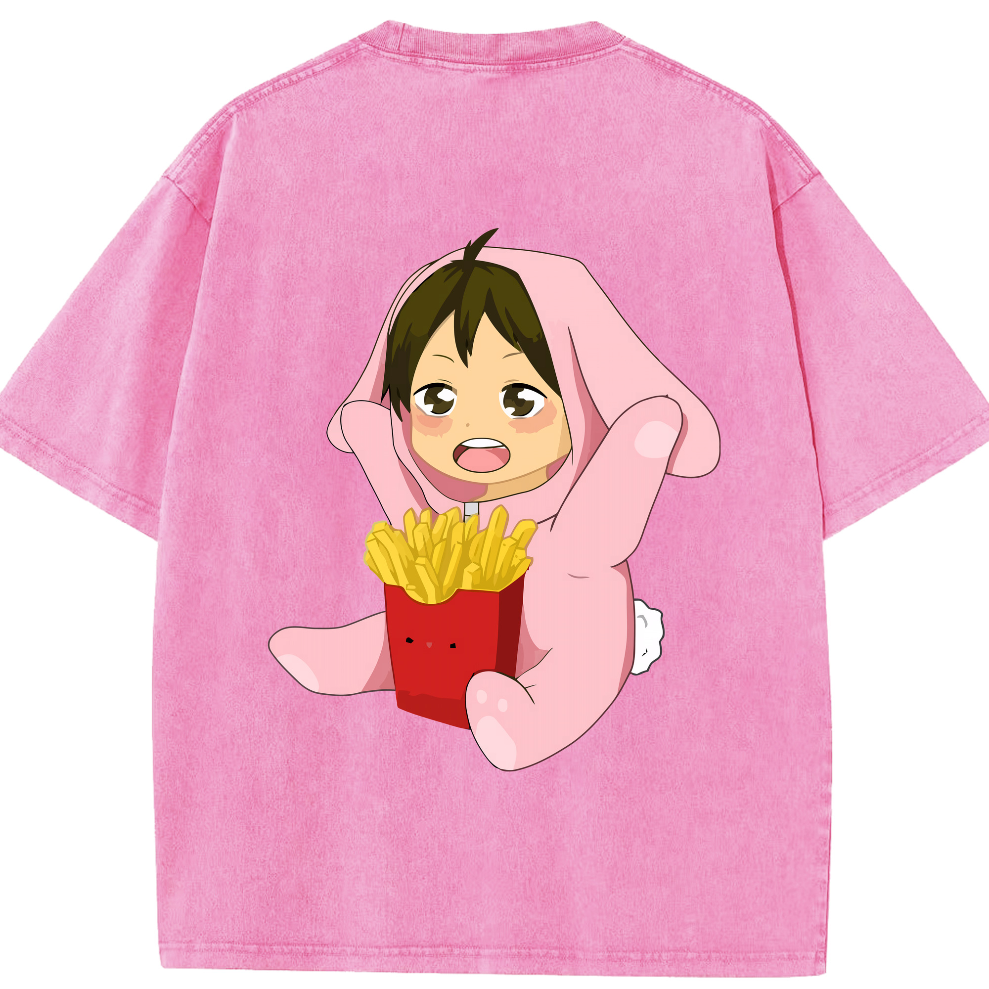 （画像用） ハイキュー!! Haikyu!! 綿100% ヴィンテージ風 半袖Tシャツ（背面プリント）